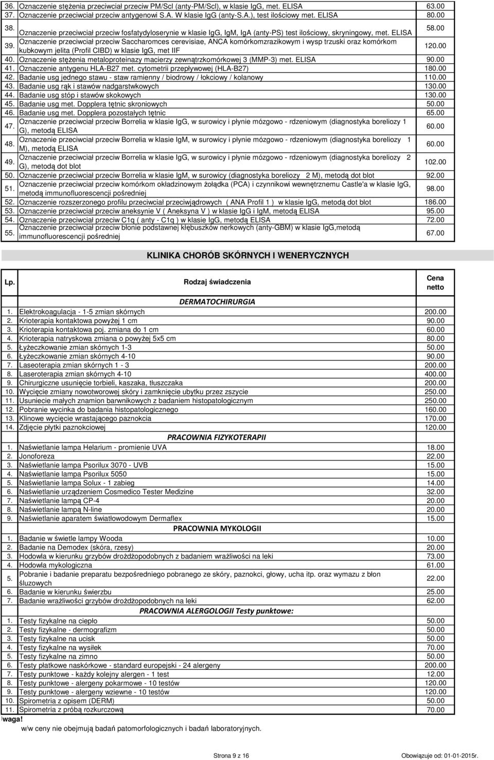 Oznaczenie przeciwciał przeciw Saccharomces cerevisiae, ANCA komórkomzrazikowym i wysp trzuski oraz komórkom kubkowym jelita (Profil CIBD) w klasie IgG, met IIF 120.00 40.