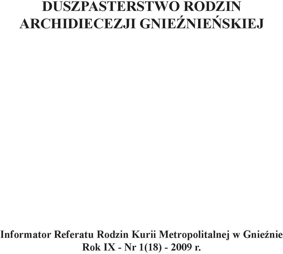 Informator Referatu Rodzin Kurii