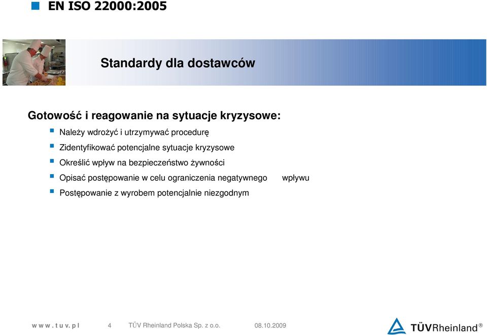 sytuacje kryzysowe Określić wpływ na bezpieczeństwo żywności Opisać