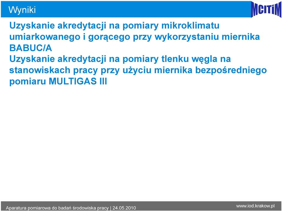 Uzyskanie akredytacji na pomiary tlenku węgla na stanowiskach