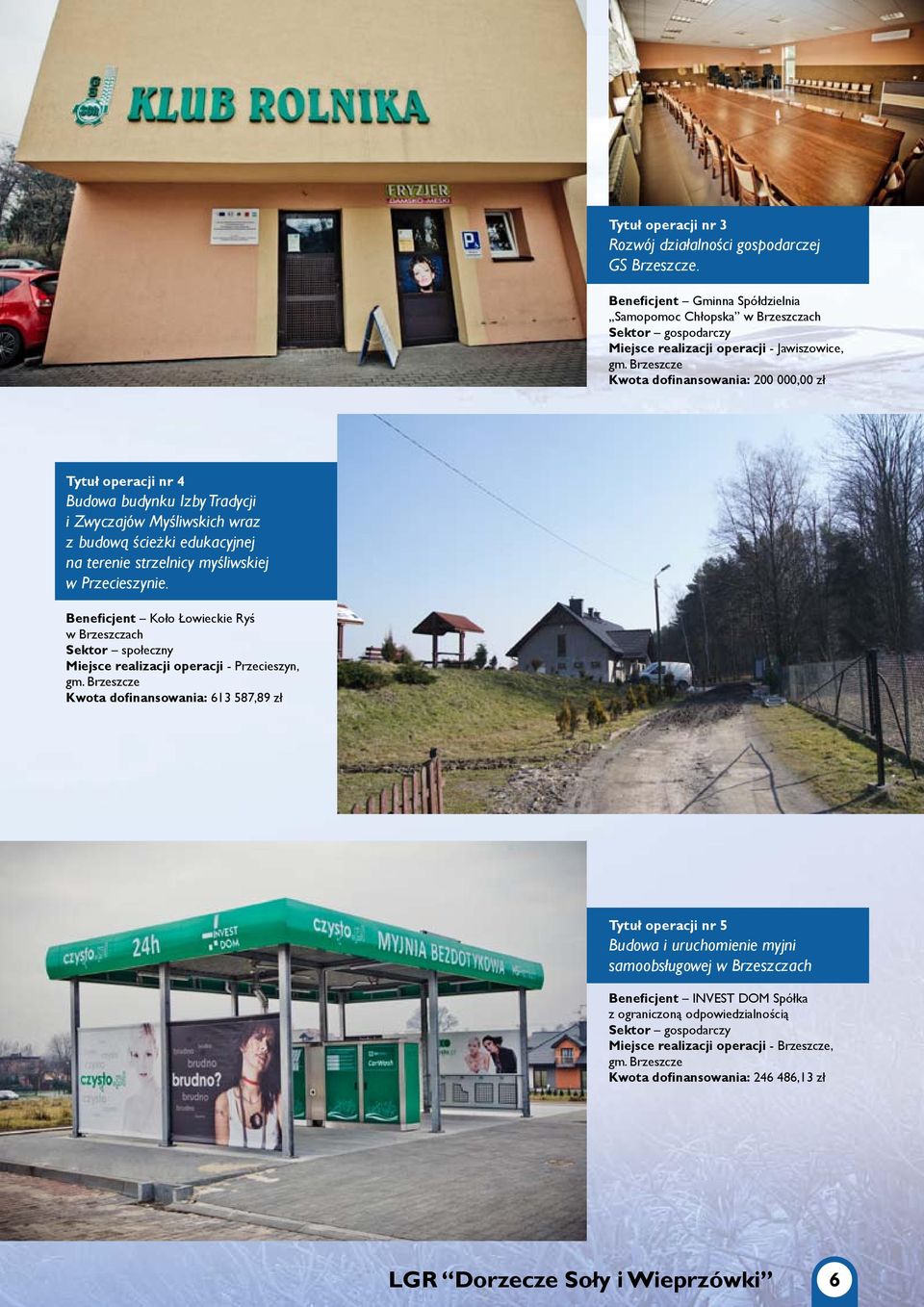 Przecieszynie. Beneficjent Koło Łowieckie Ryś w Brzeszczach Sektor społeczny Miejsce realizacji operacji - Przecieszyn, gm.