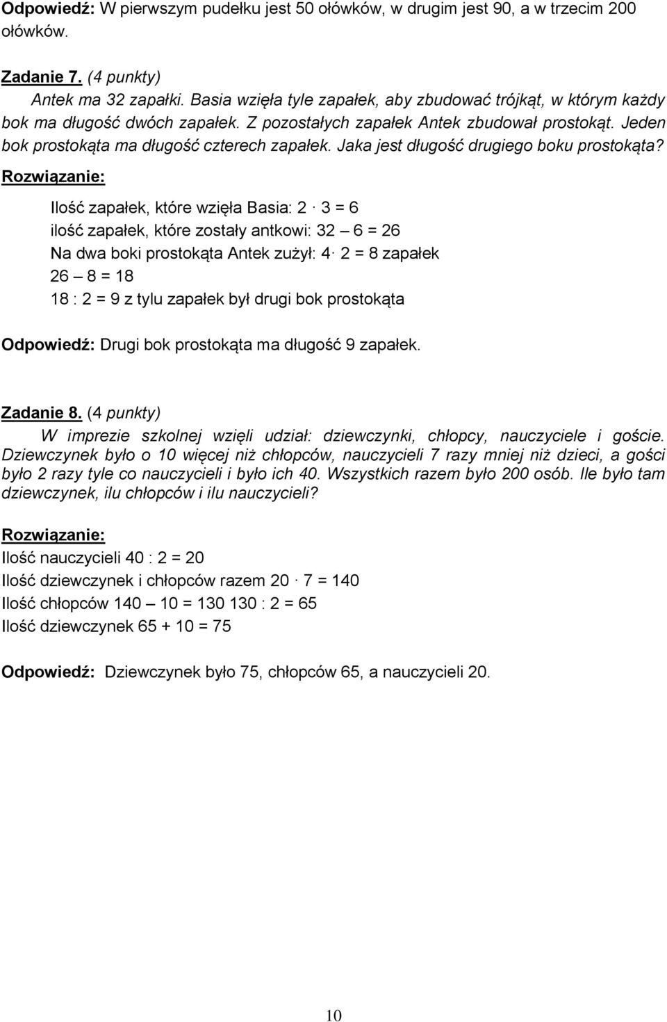 Jaka jest długość drugiego boku prostokąta?