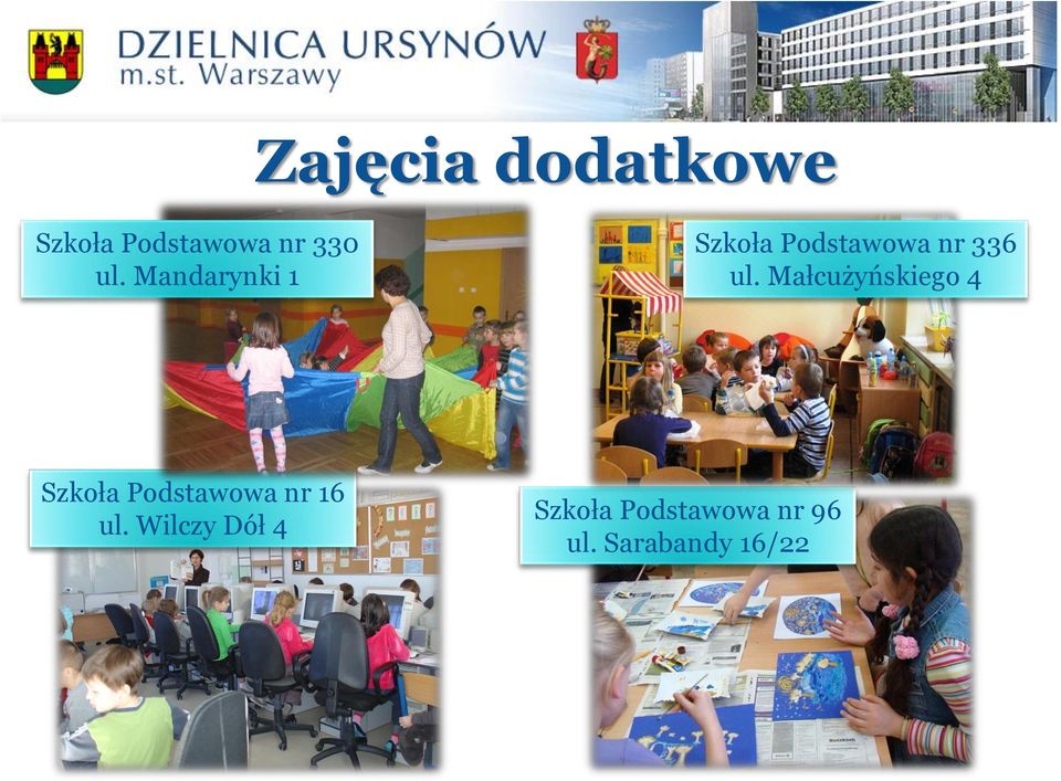 Małcużyńskiego 4 Szkoła Podstawowa nr 16 ul.