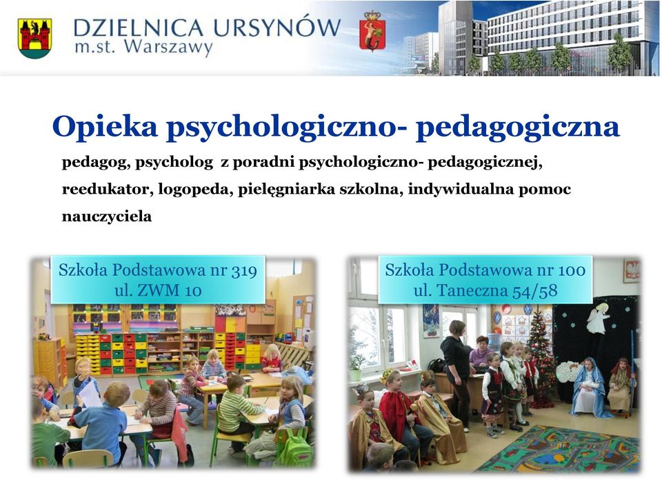 pielęgniarka szkolna, indywidualna pomoc nauczyciela Szkoła