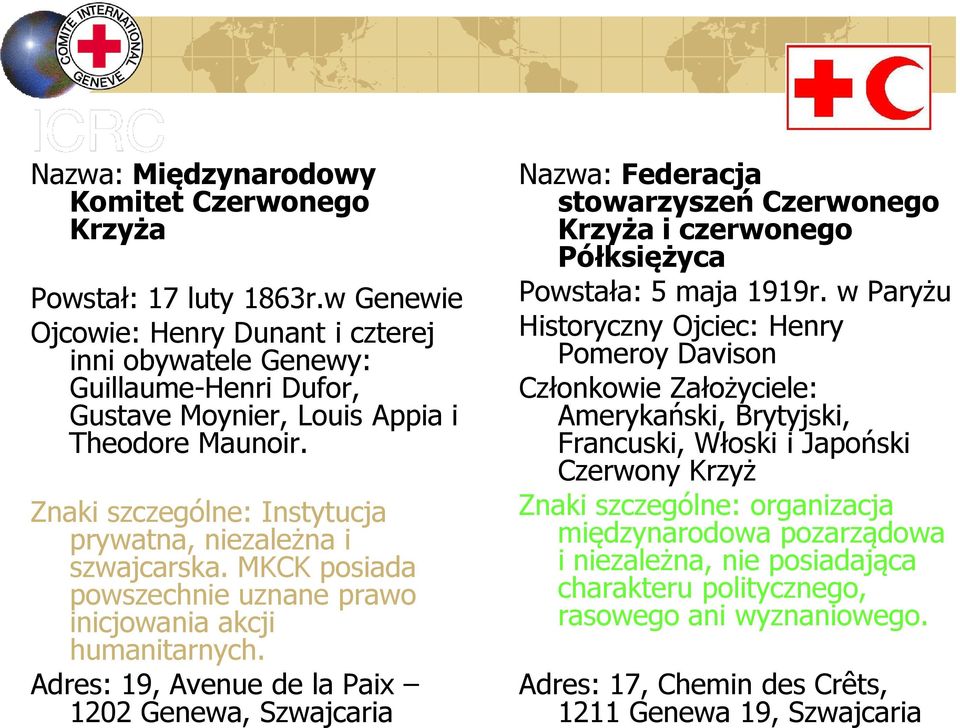 Międzynarodowy Ruch Czerwonego Krzyża i Czerwonego Półksiężyca (MRCKiCP) Dr  Elżbieta Mikos-Skuza (Dr Patrycja Grzebyk) - PDF Free Download