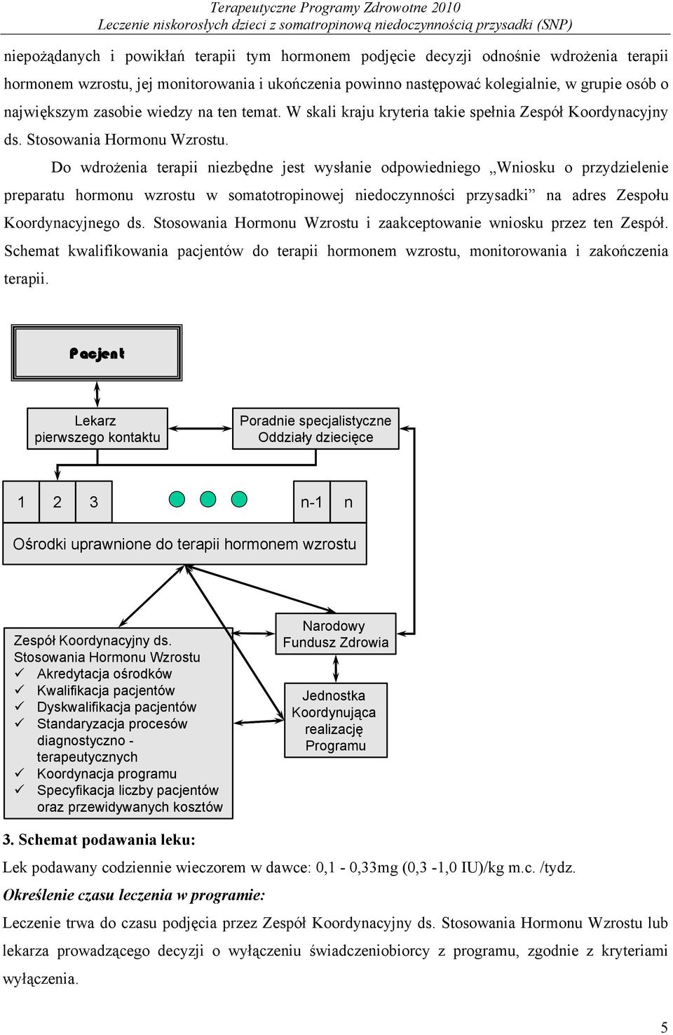 Do wdrożenia terapii niezbędne jest wysłanie odpowiedniego Wniosku o przydzielenie preparatu hormonu wzrostu w somatotropinowej niedoczynności przysadki na adres Zespołu Koordynacyjnego ds.