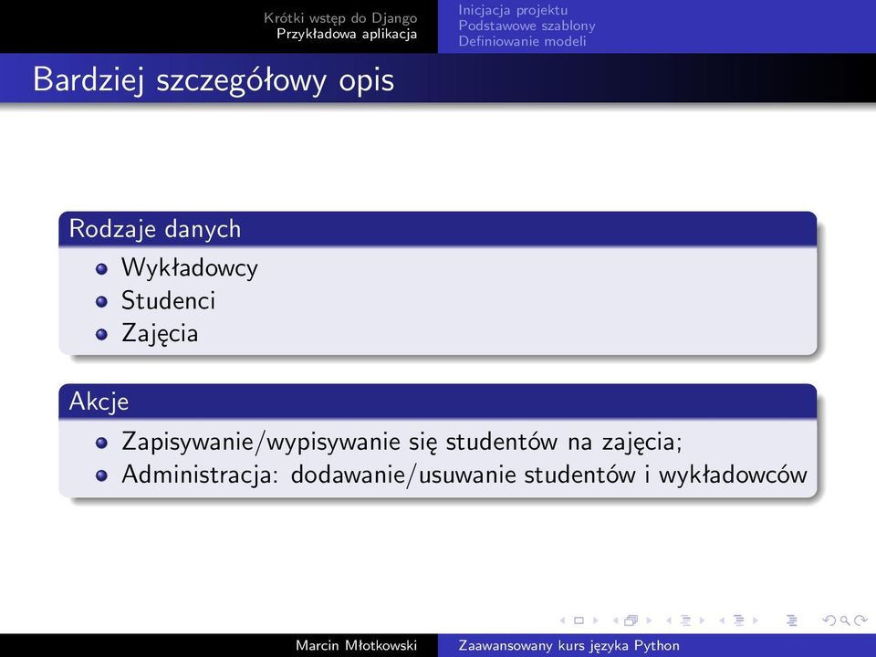 Zapisywanie/wypisywanie się studentów na