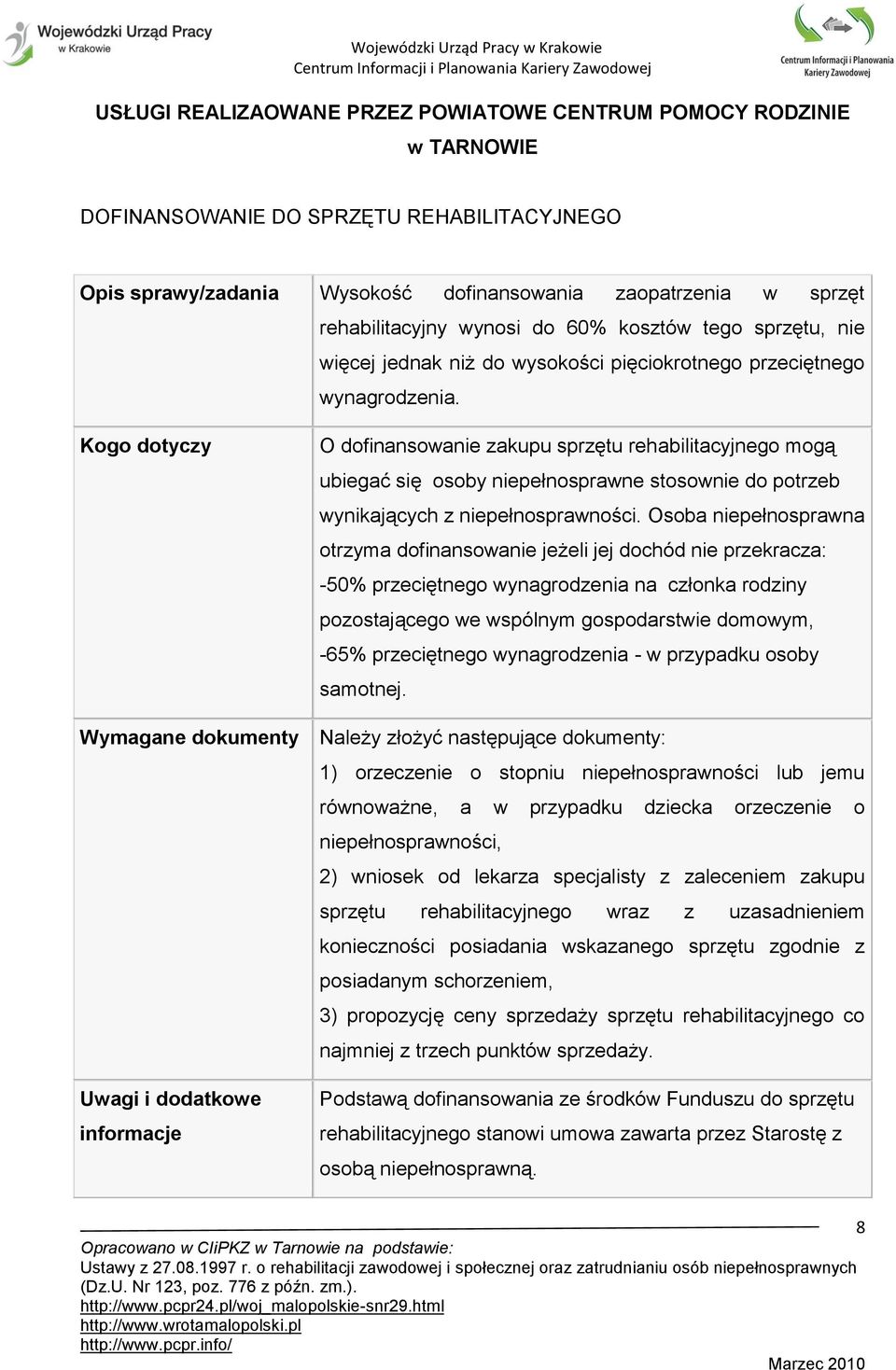 Kogo dotyczy O dofinansowanie zakupu sprzętu rehabilitacyjnego mogą ubiegać się osoby niepełnosprawne stosownie do potrzeb wynikających z niepełnosprawności.