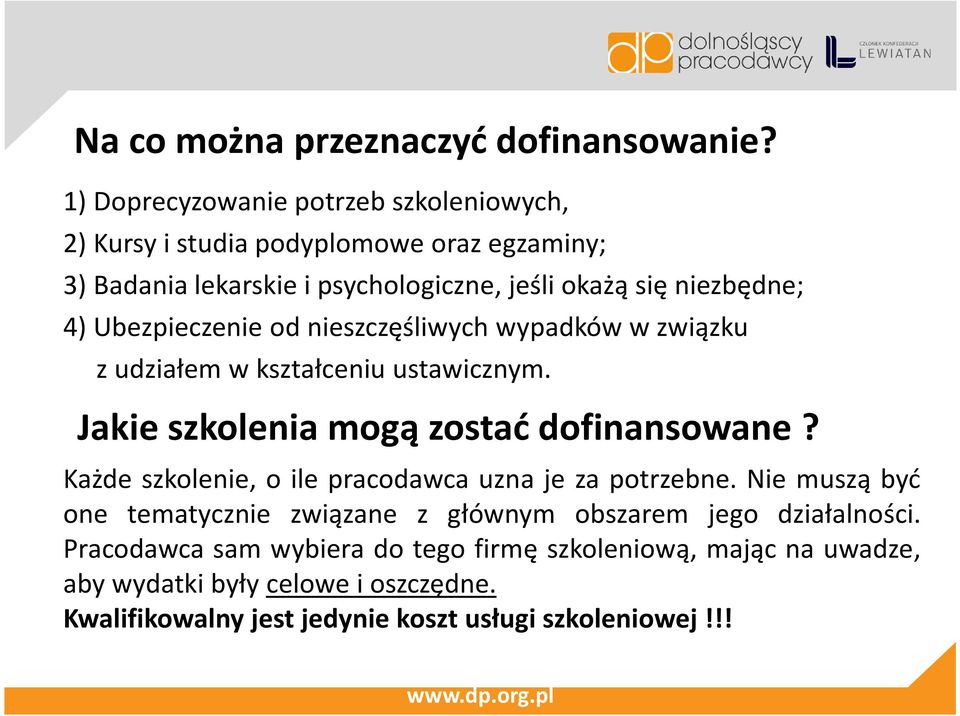 Ubezpieczenie od nieszczęśliwych wypadków w związku z udziałem w kształceniu ustawicznym. Jakie szkolenia mogą zostać dofinansowane?