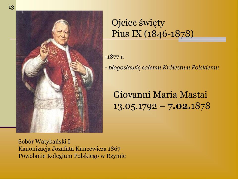 Mastai 13.05.1792 7.02.
