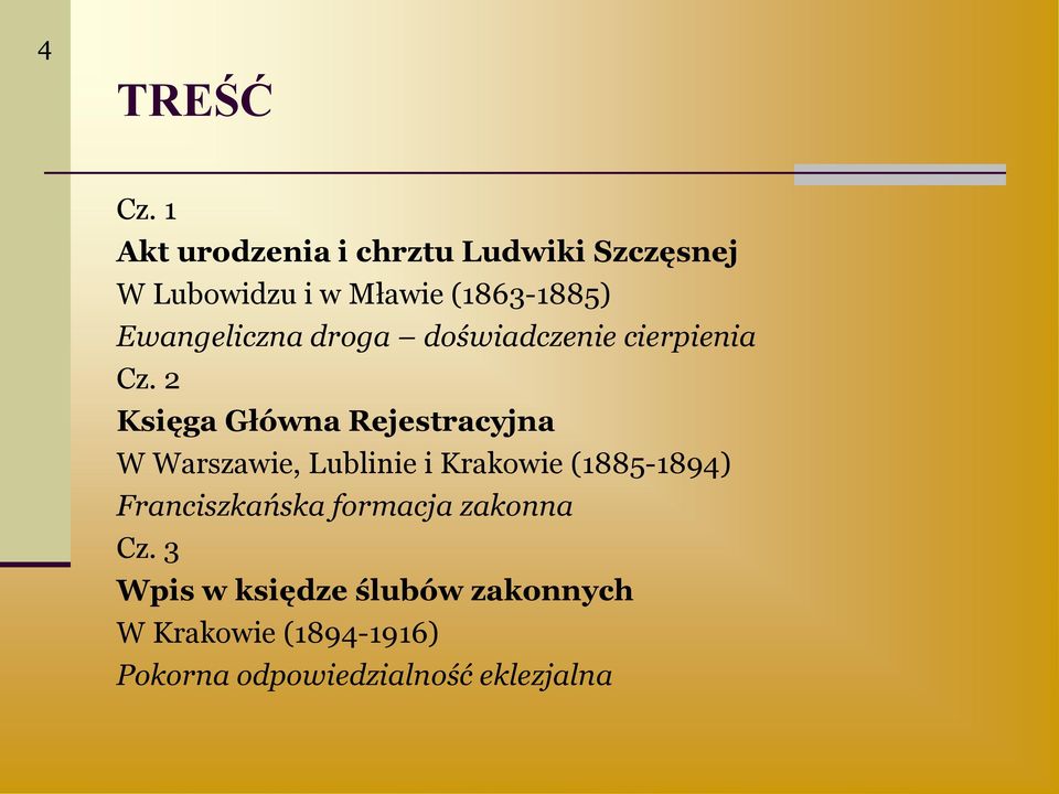 Ewangeliczna droga doświadczenie cierpienia Cz.