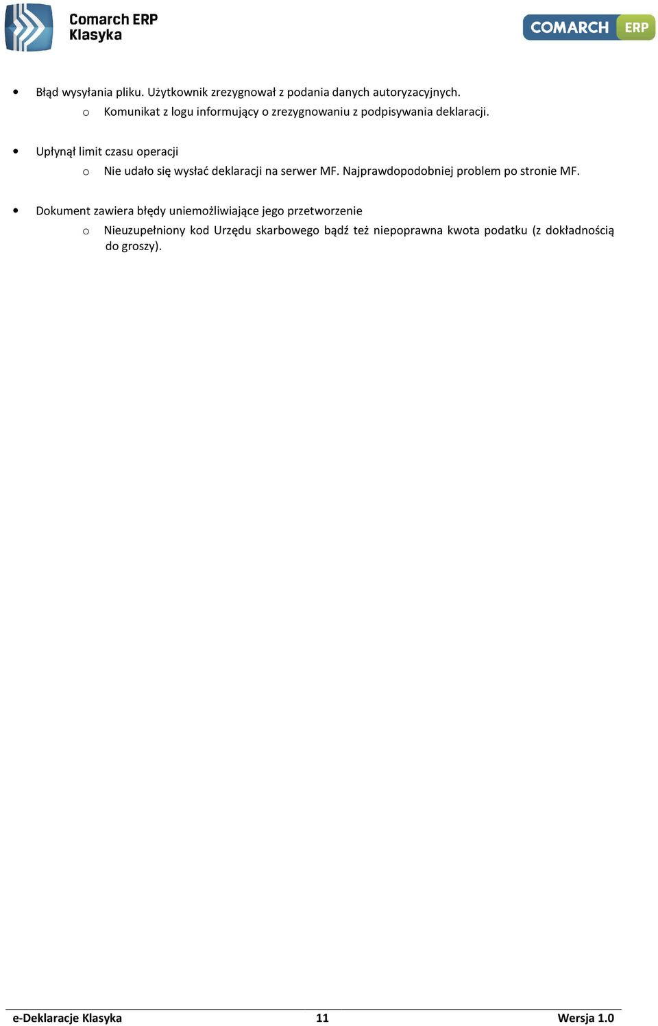 Upłynął limit czasu peracji Nie udał się wysłać deklaracji na serwer MF.