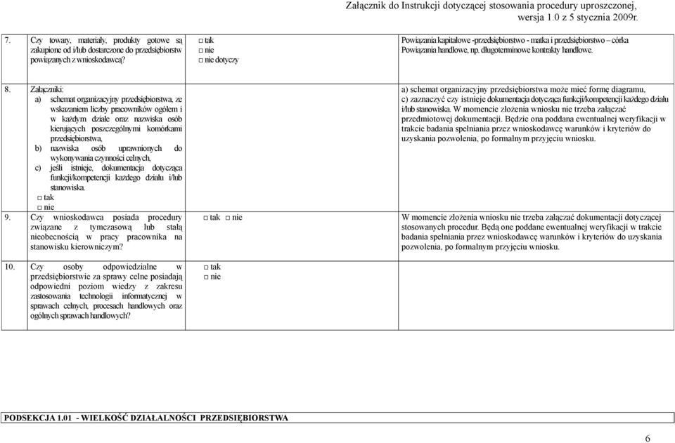długoterminowe kontrakty handlowe. 8.