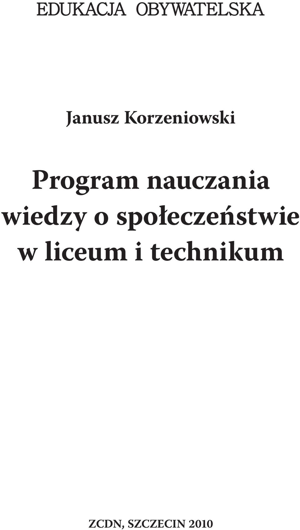 o społeczeństwie w liceum