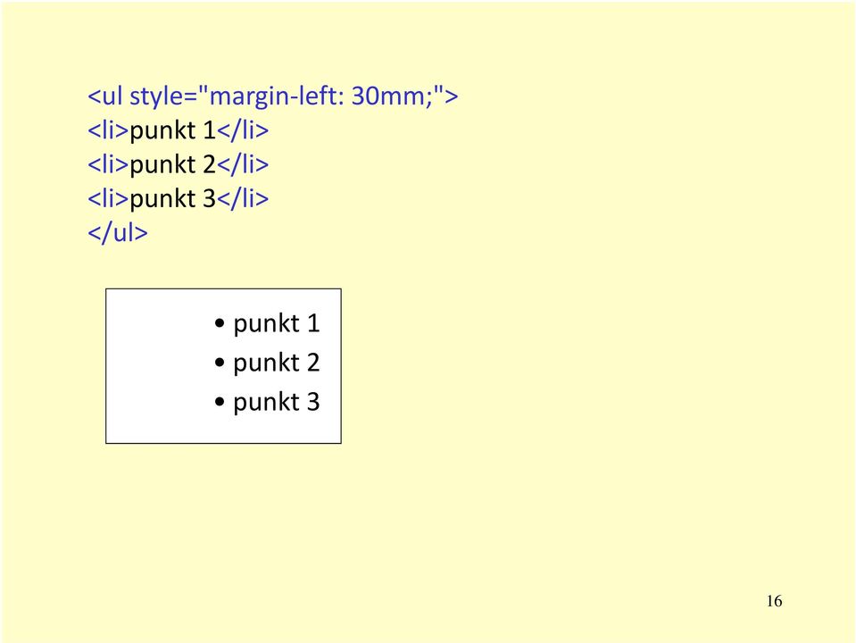<li>punkt 2</li> <li>punkt