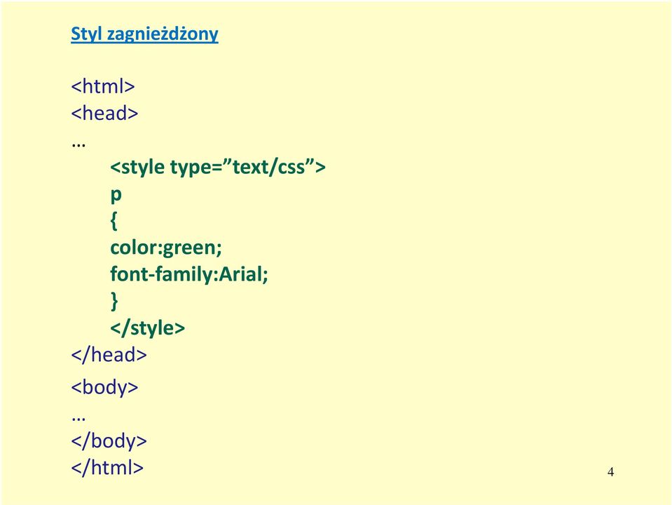 color:green; font-family:arial; }