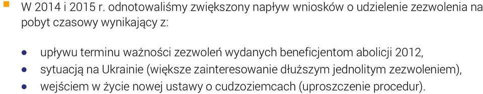 wynikający z: upływu terminu ważności zezwoleń wydanych beneficjentom abolicji