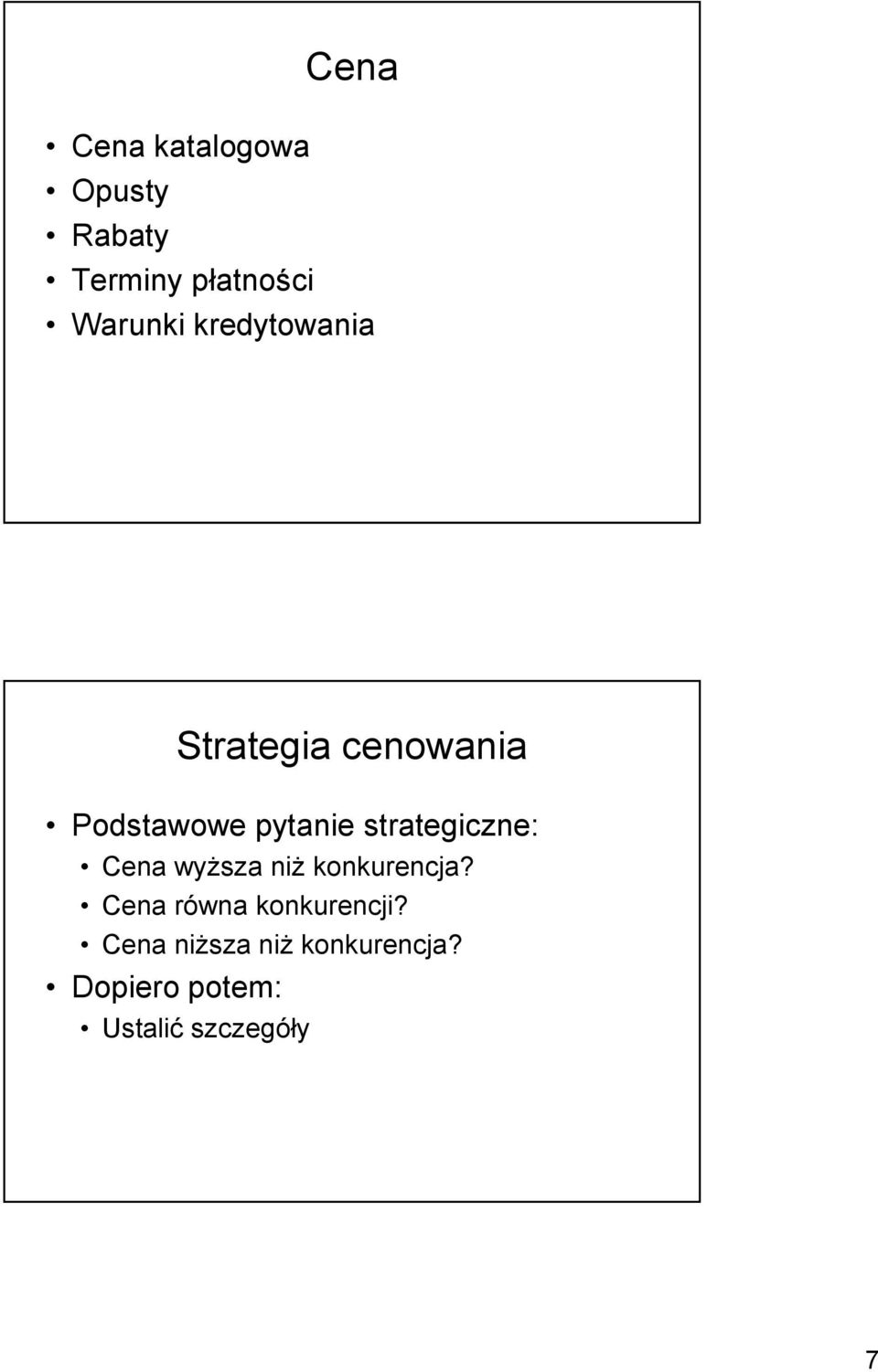 strategiczne: Cena wyższa niż konkurencja?