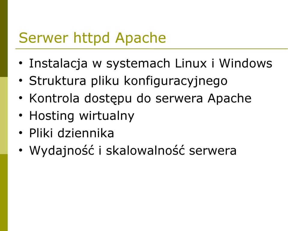 Kontrola dostępu do serwera Apache Hosting