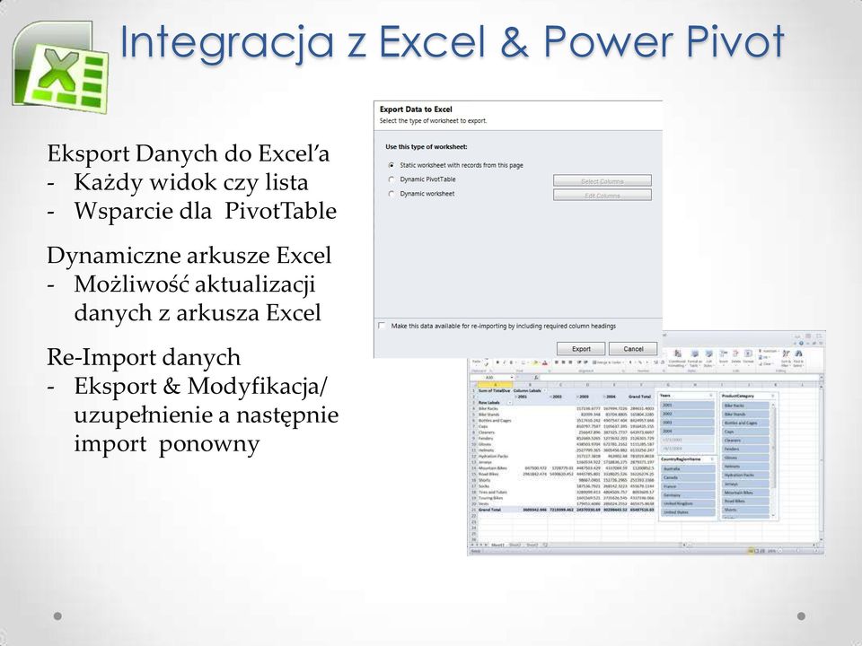 Excel - Możliwość aktualizacji danych z arkusza Excel Re-Import