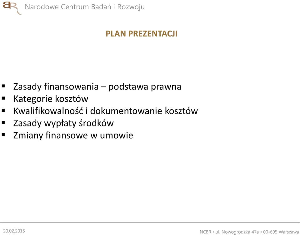 Kwalifikowalność i dokumentowanie