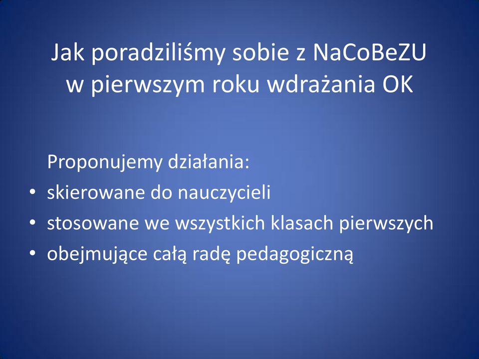 skierowane do nauczycieli stosowane we