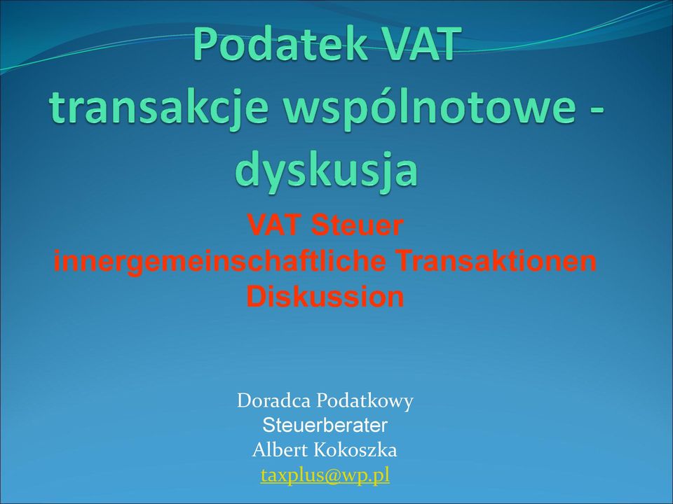 Transaktionen Diskussion