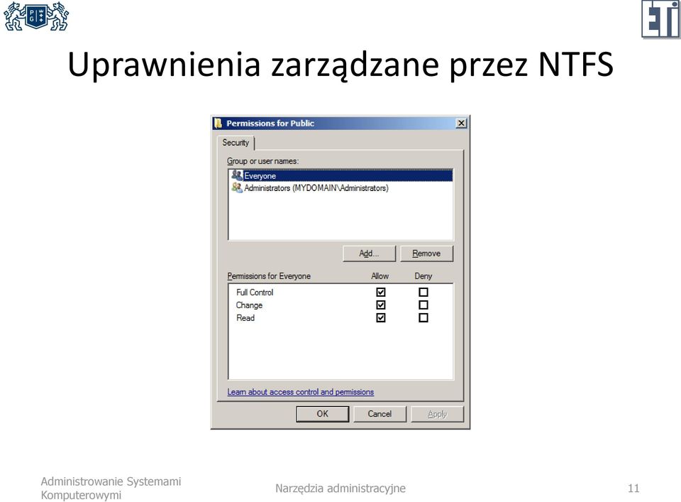 przez NTFS
