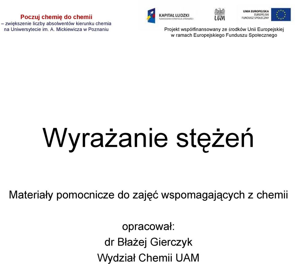 wspomagających z chemii