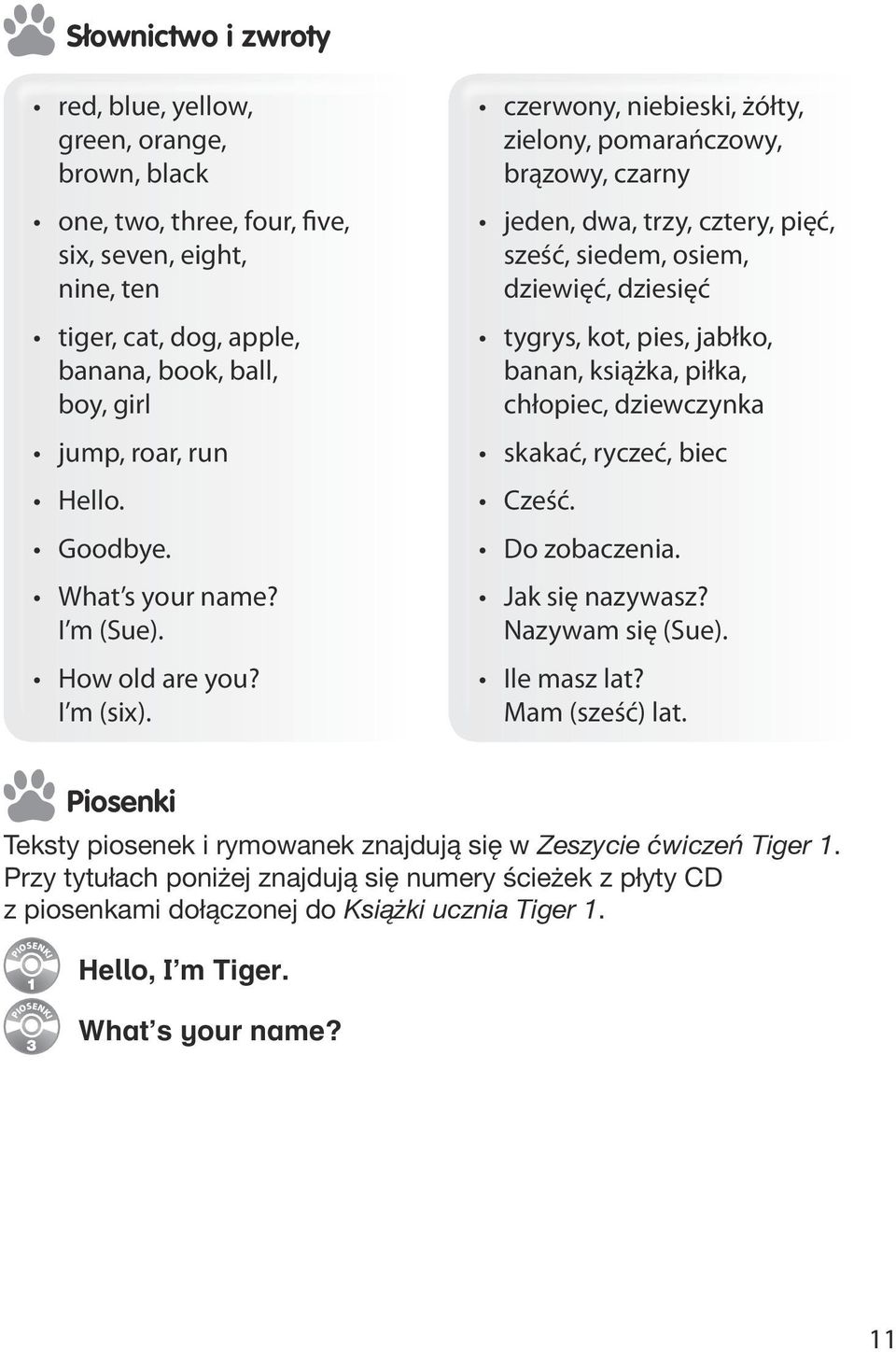 Struktura Książki ucznia Tiger 1 - PDF Darmowe pobieranie