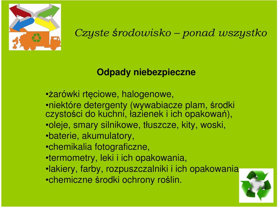 kity, woski, baterie, akumulatory, chemikalia fotograficzne, termometry, leki i ich