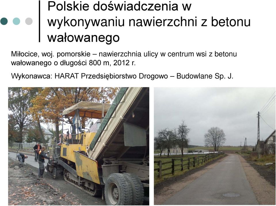 pomorskie nawierzchnia ulicy w centrum wsi z betonu