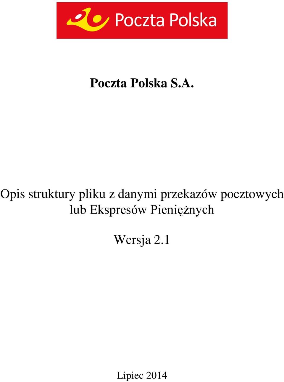 przekazów pocztowych lub