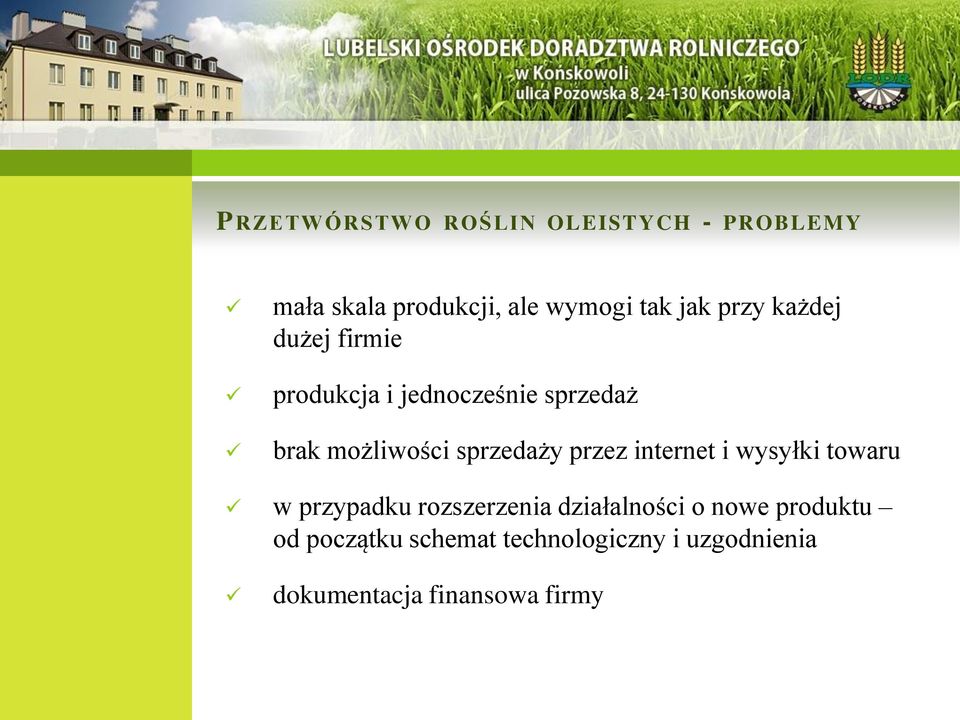 sprzedaży przez internet i wysyłki towaru w przypadku rozszerzenia działalności o