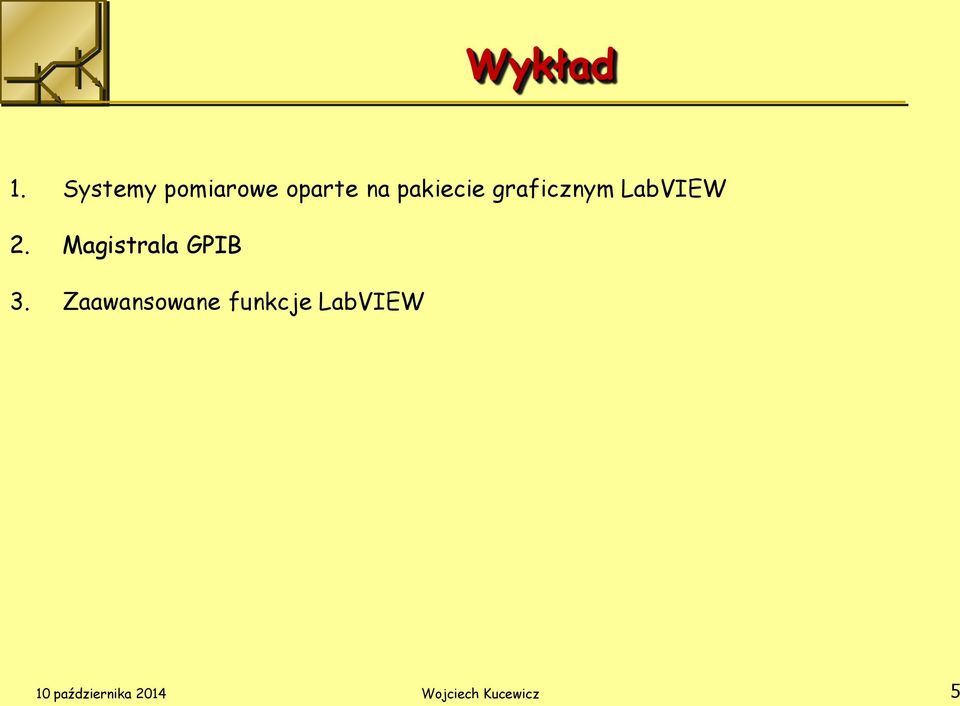 graficznym LabVIEW 2. Magistrala GPIB 3.