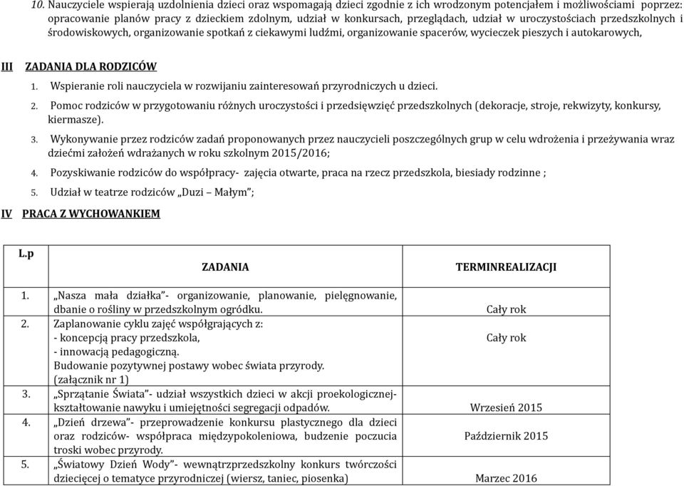 Wspieranie roli nauczyciela w rozwijaniu zainteresowań przyrodniczych u dzieci. 2.