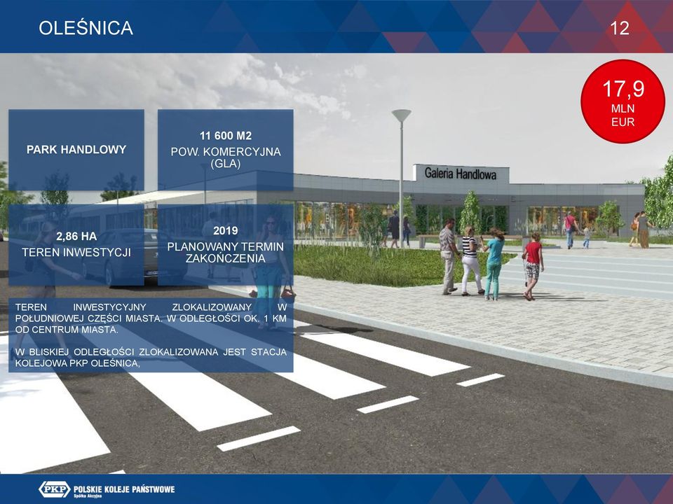 W ODLEGŁOŚCI OK. 1 KM OD CENTRUM MIASTA.