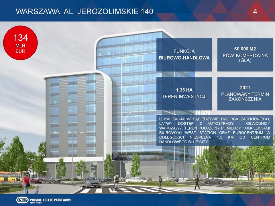 LOKALIZACJA W SĄSIEDZTWIE DWORCA ZACHODNIEGO, ŁATWY DOSTĘP Z AUTOSTRADY I