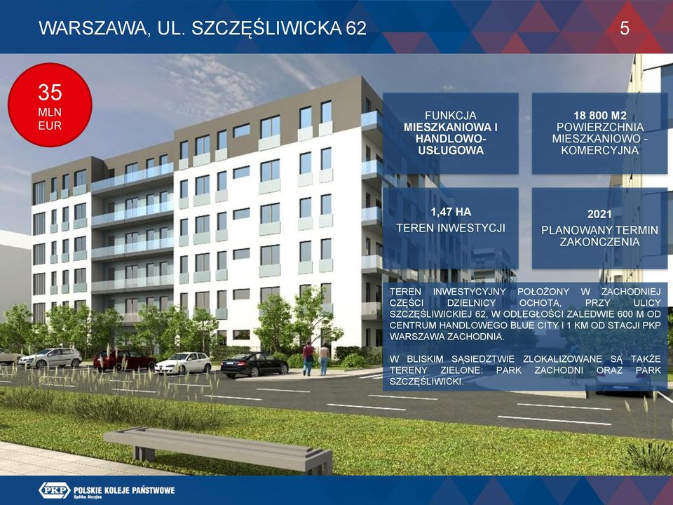 KOMERCYJNA 1,47 HA 2021 TEREN INWESTYCYJNY POŁOŻONY W ZACHODNIEJ CZĘŚCI DZIELNICY OCHOTA, PRZY ULICY