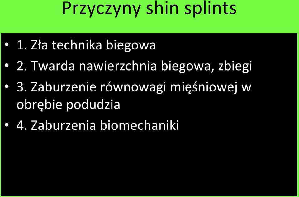 Twarda nawierzchnia biegowa, zbiegi 3.