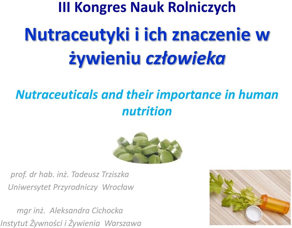 nutrition prof. dr hab. inż.