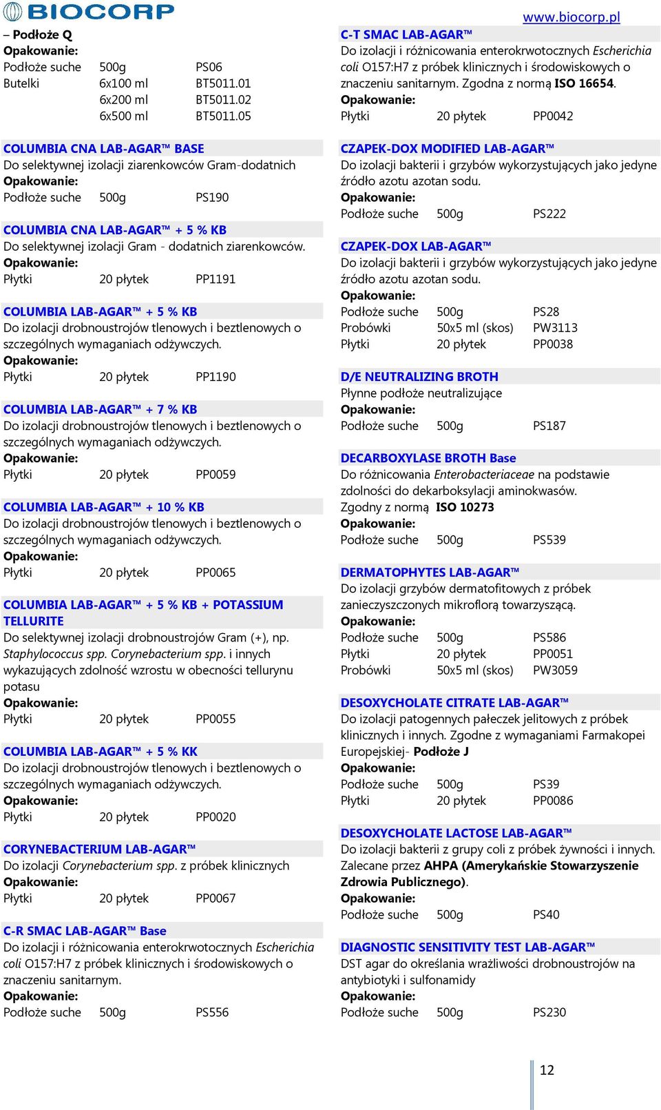 Płytki 20 płytek PP1191 COLUMBIA LAB-AGAR + 5 % KB Do izolacji drobnoustrojów tlenowych i beztlenowych o szczególnych wymaganiach odżywczych.