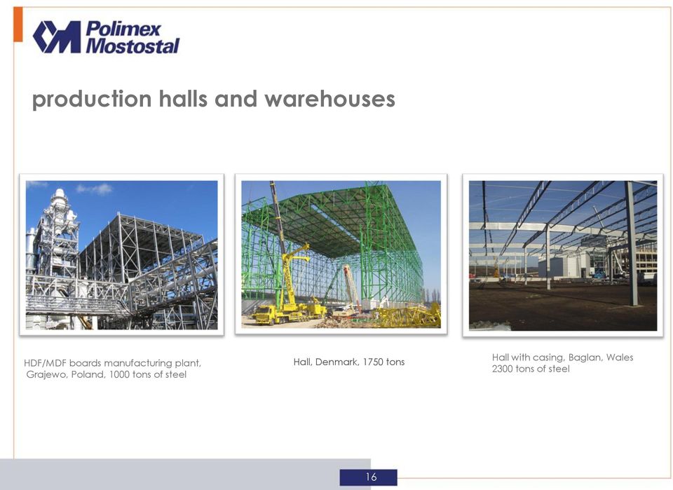 1000 tons of steel Hall, Denmark, 1750 tons