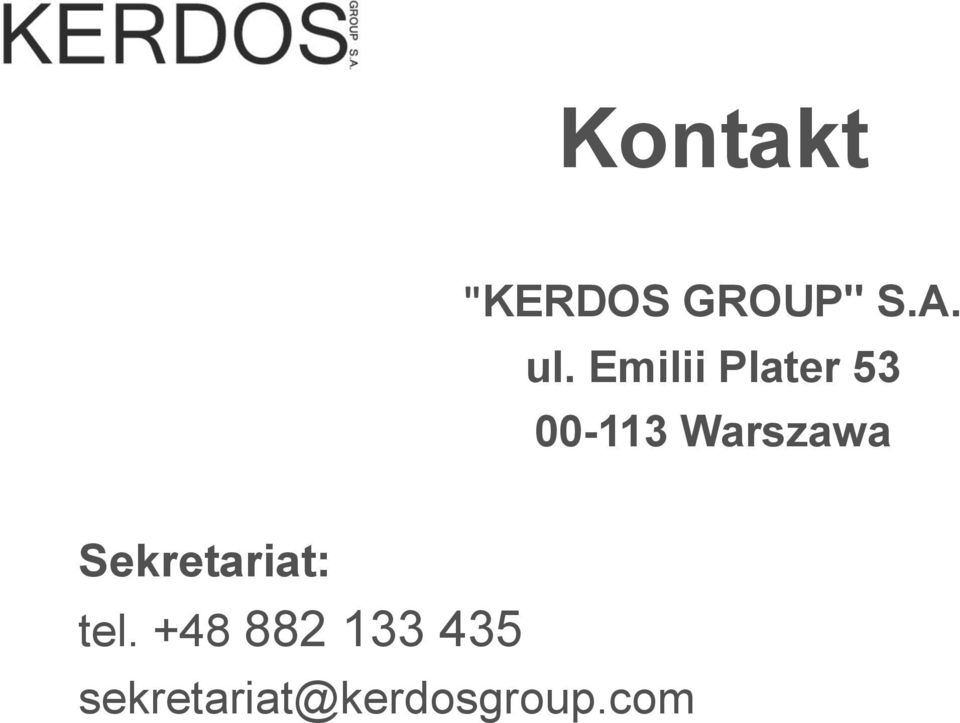 Warszawa Sekretariat: tel.