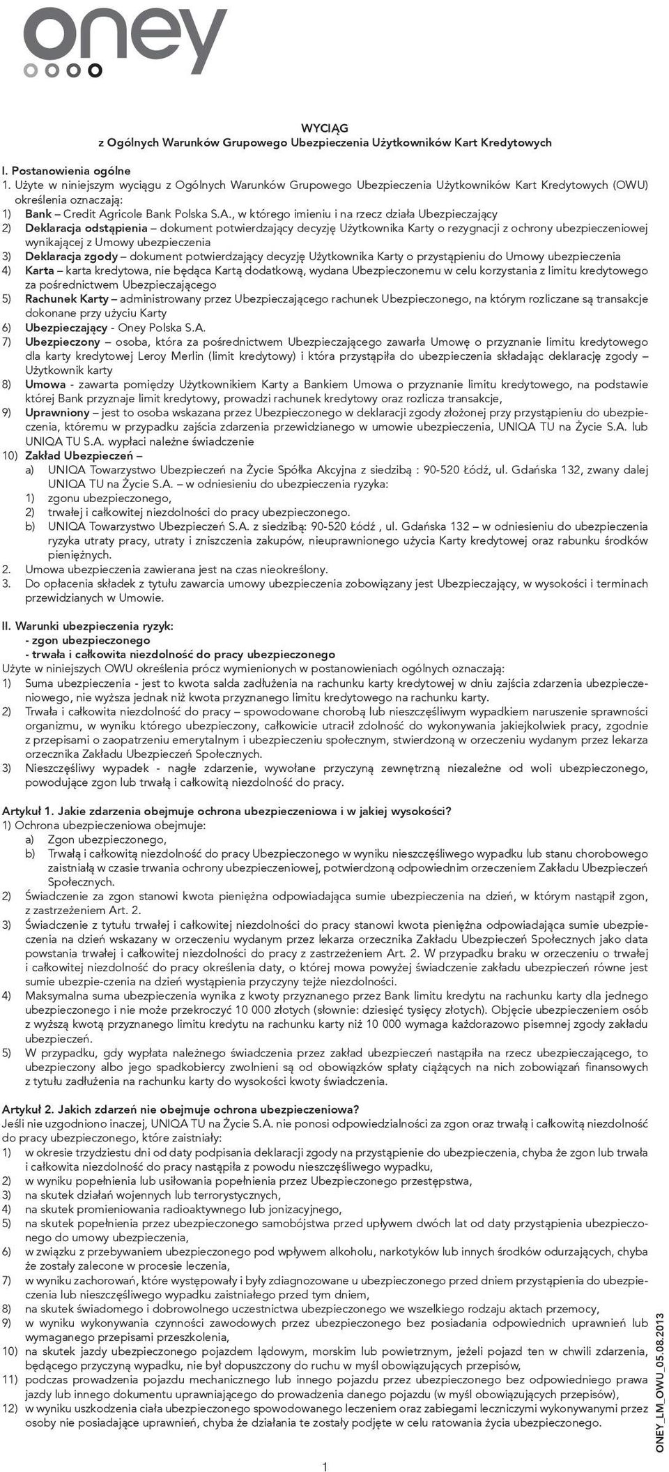 ricole Bank Polska S.A.