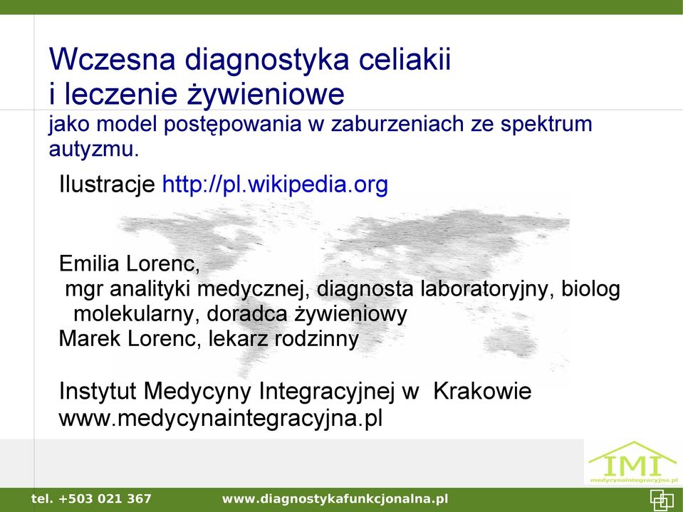 org Emilia Lorenc, mgr analityki medycznej, diagnosta laboratoryjny, biolog