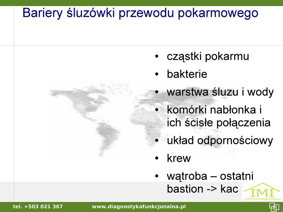 wody komórki nabłonka i ich ścisłe