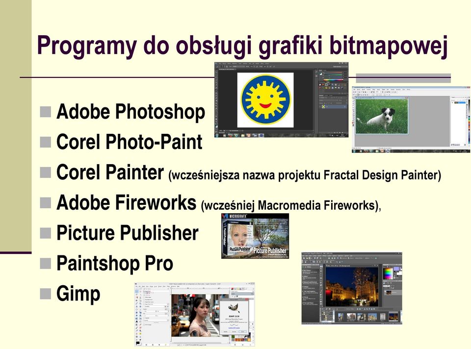 projektu Fractal Design Painter) Adobe Fireworks