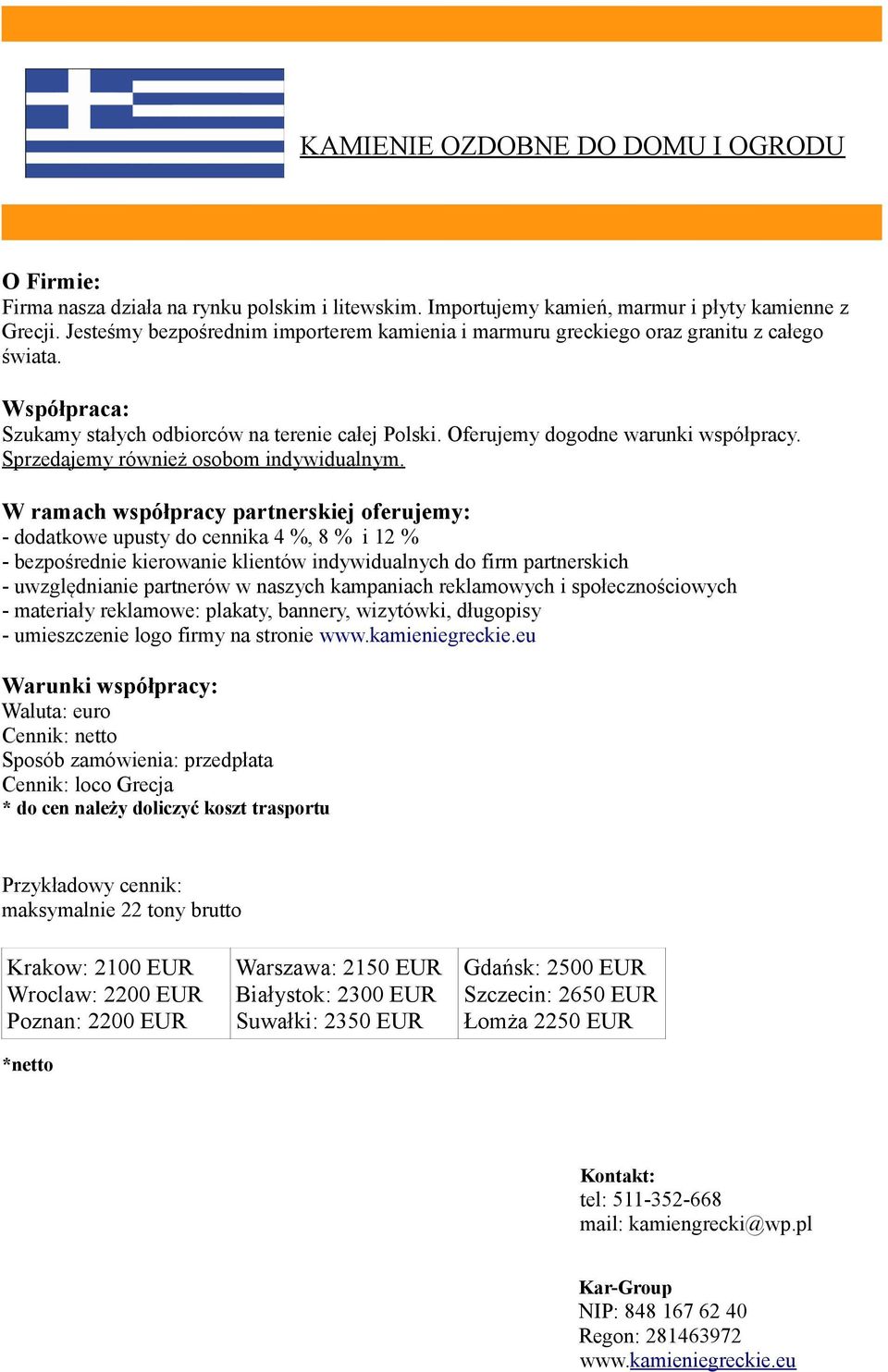Sprzedajemy również osobom indywidualnym.