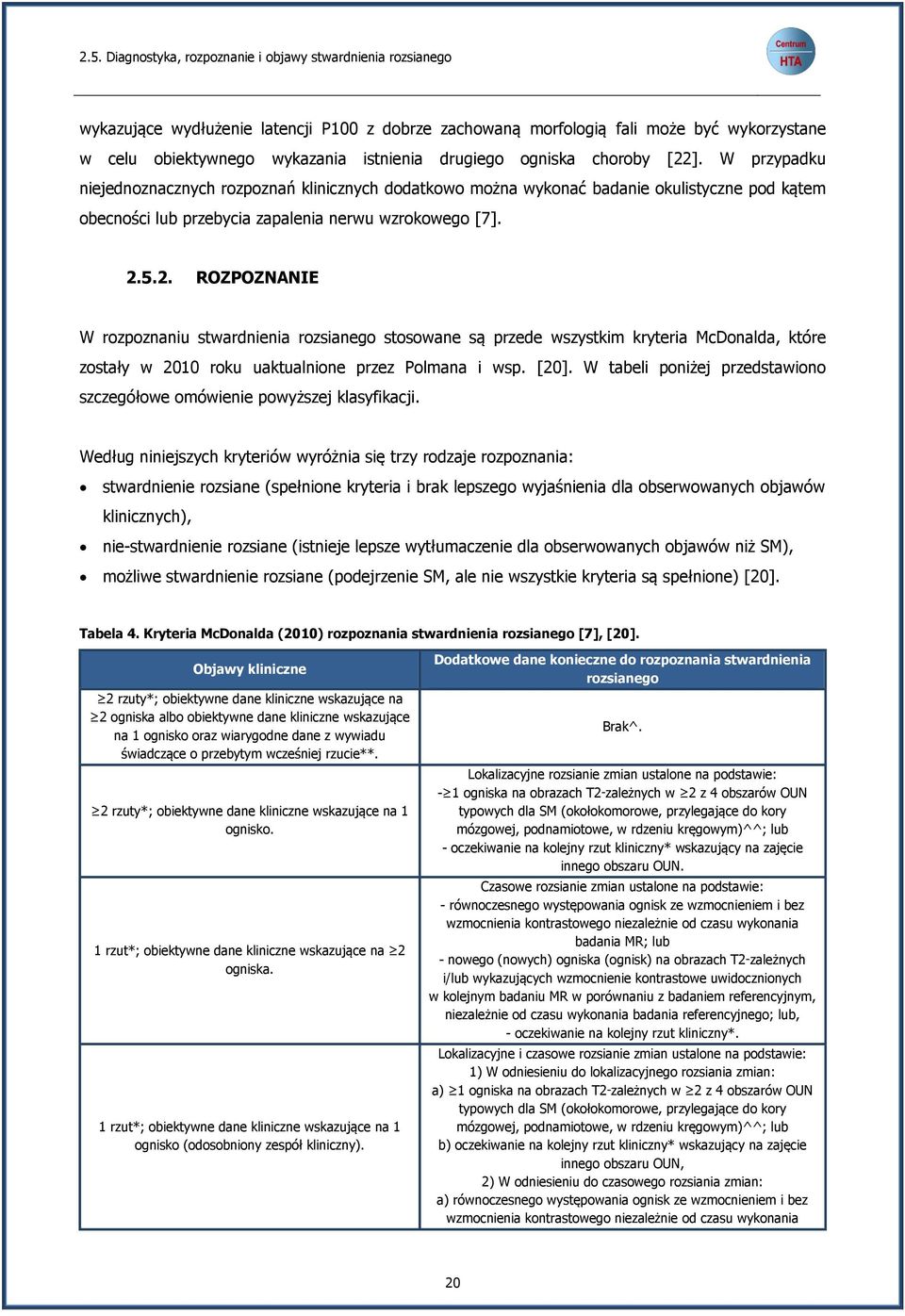 [20]. W tabeli poniżej przedstawiono szczegółowe omówienie powyższej klasyfikacji.